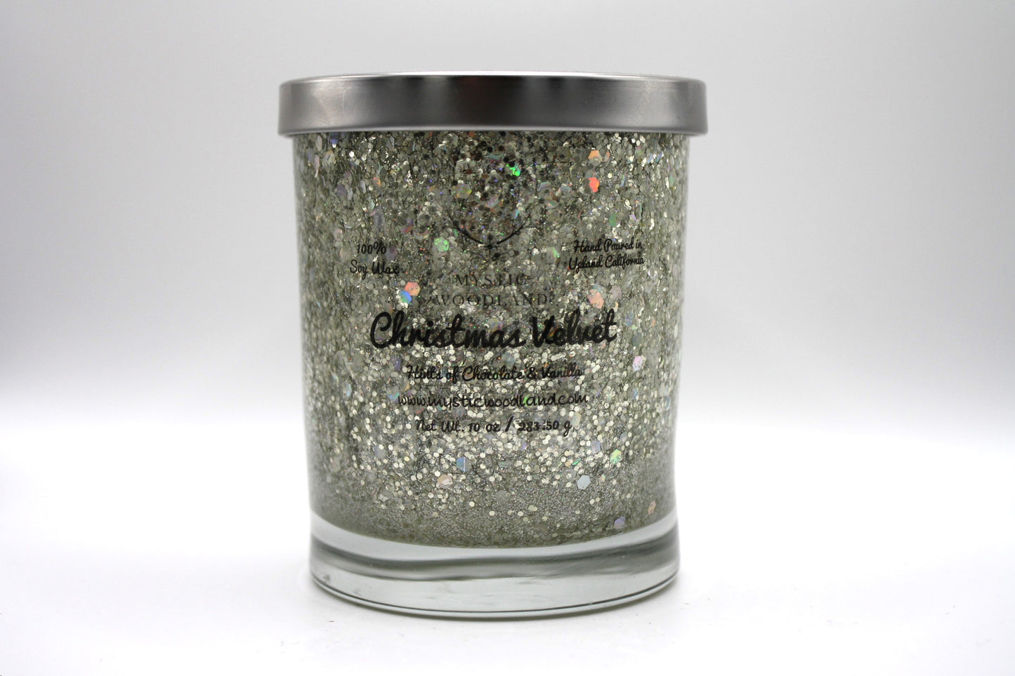 Christmas Velvet Wooden Wick Glamour Jars