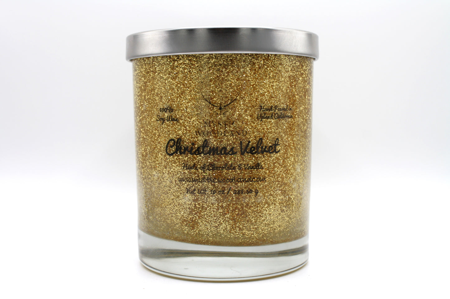 Christmas Velvet Wooden Wick Glamour Jars