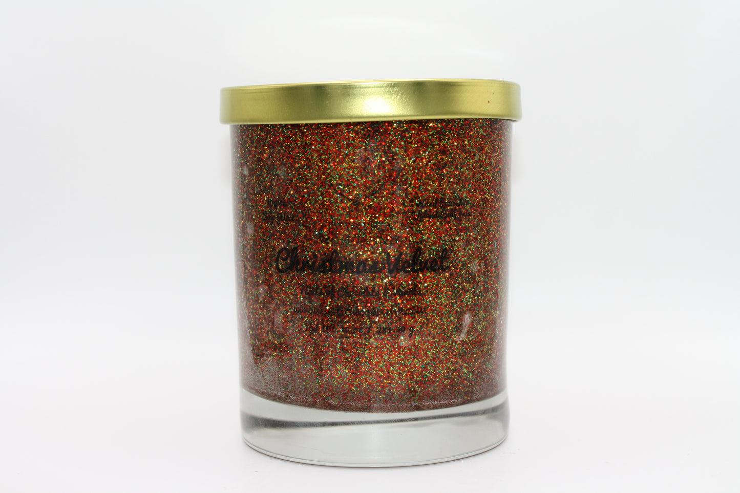 Christmas Velvet Wooden Wick Glamour Jars